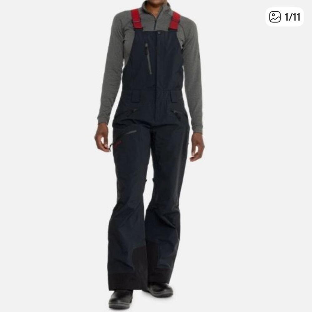 Marmot Women's Patrol Gore-Tex Bibs Ski Pants Size L Waterproof Black $450 New